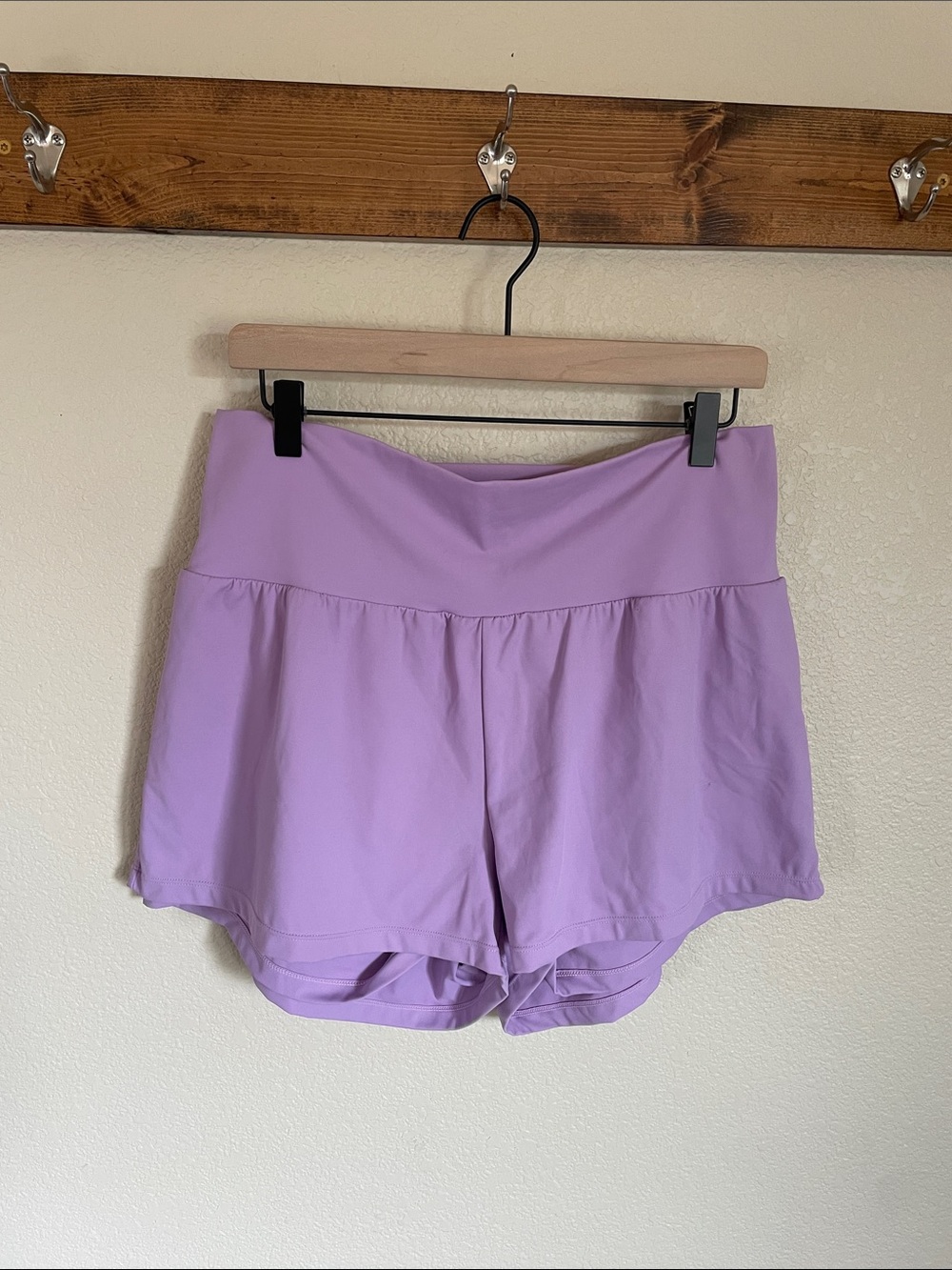 HALARA Lavender High-Waist Athletic Shorts XL Airy Activewear Yoga Running Gym